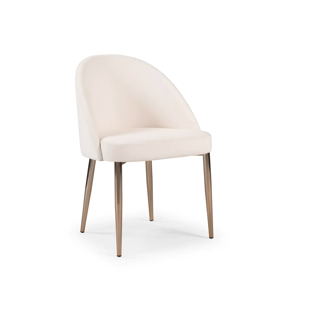 Cadeira Hannah Estrutura Aço Inox Estofada Alta Resiliência