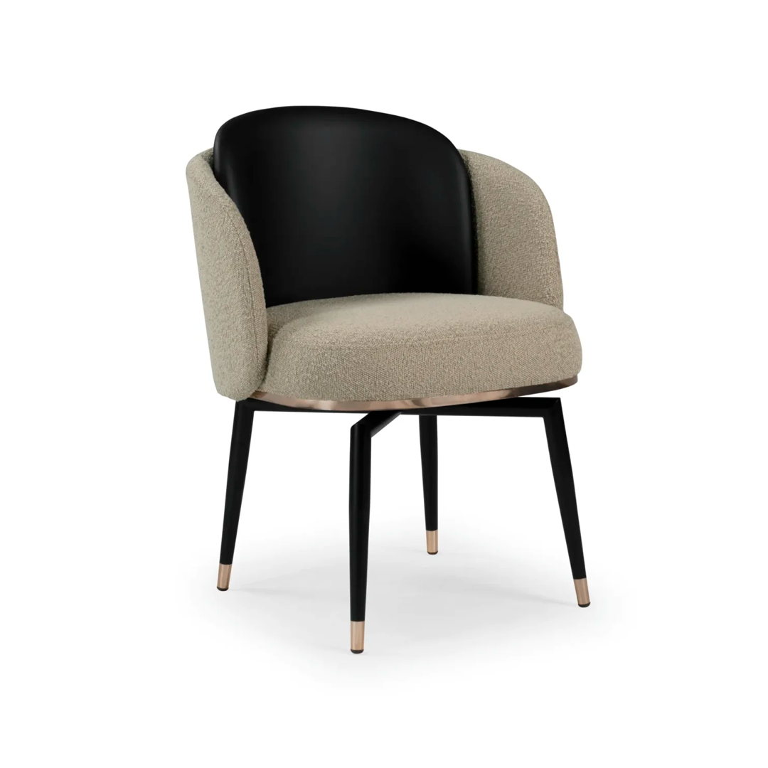 Cadeira Hug Fixa em Madeira Laminada e Aço Inox