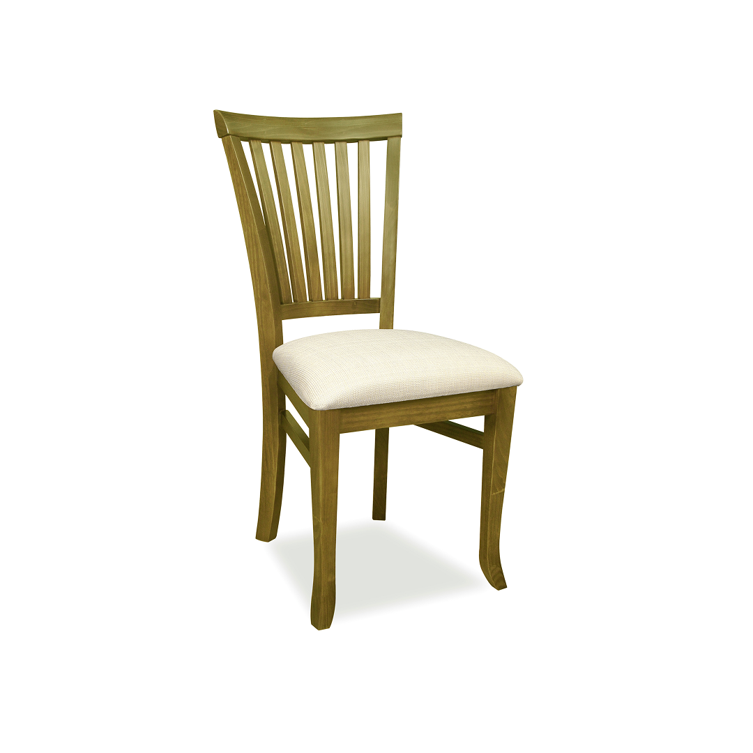 Cadeira Estofada Espanha Personalizável em Madeira Maciça