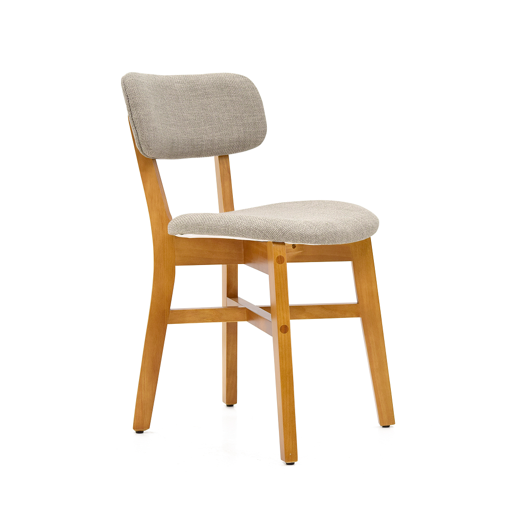 Cadeira Estofada Proença - Madeira Maciça com Design Anatômico