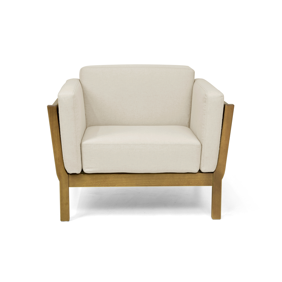 Poltrona Contemporânea Minas Personalizável - Madeira Maciça