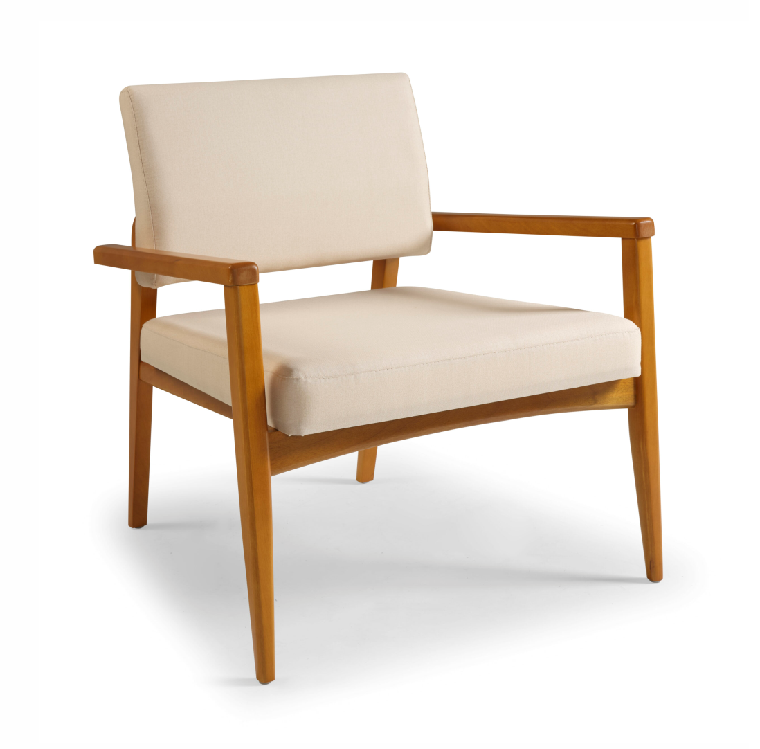 Poltrona Malásia - Design Minimalista em Madeira Maciça