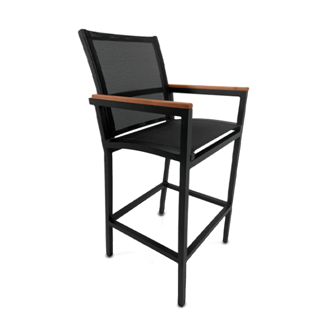 Banqueta Nevasca para Área Externa com Tela Sling e Estrutura de Alumínio