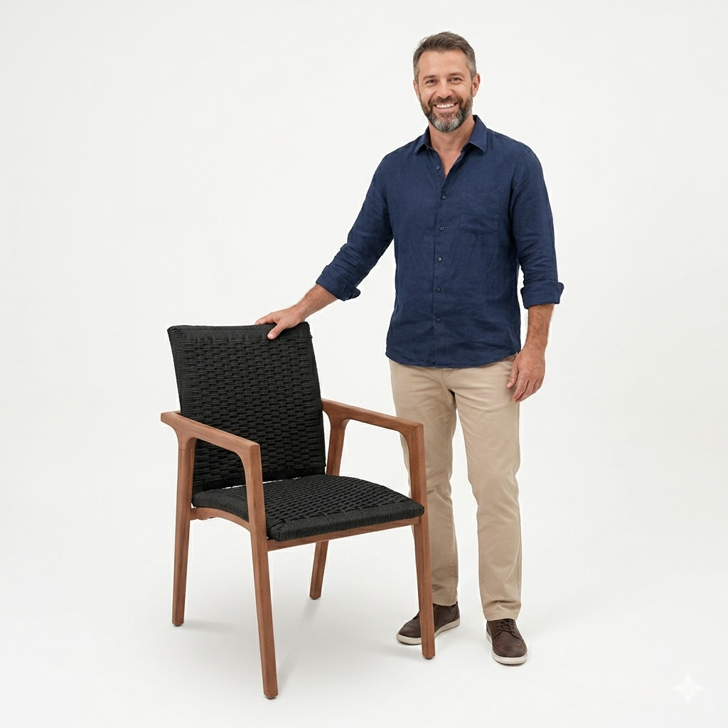 Cadeira Domingueira em Corda Náutica Premium