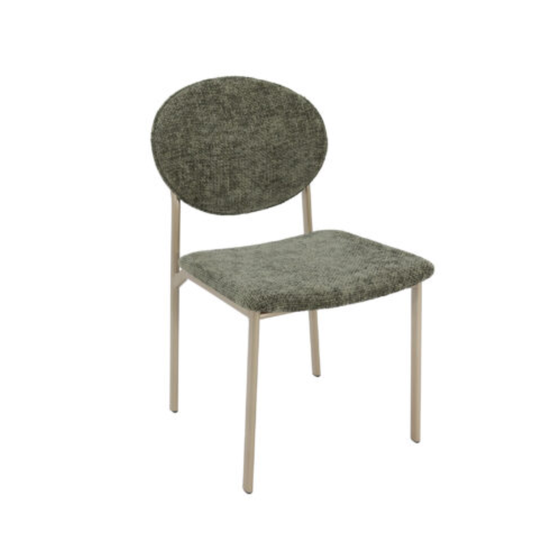 Cadeira Lugano Estofada Personalizável - Estrutura Metálica Premium