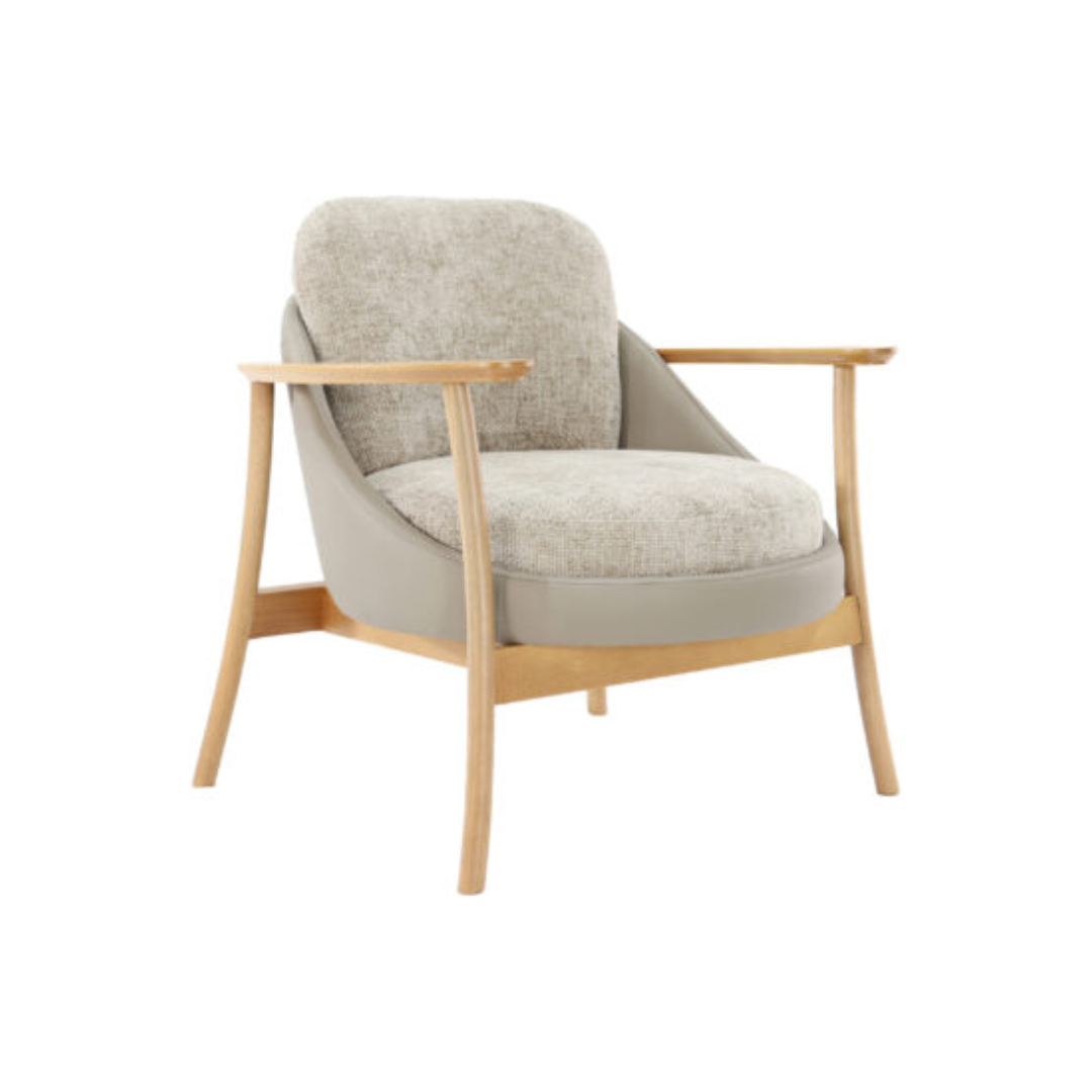 Poltrona Milano Madeira Maciça Estofada Alto Padrão