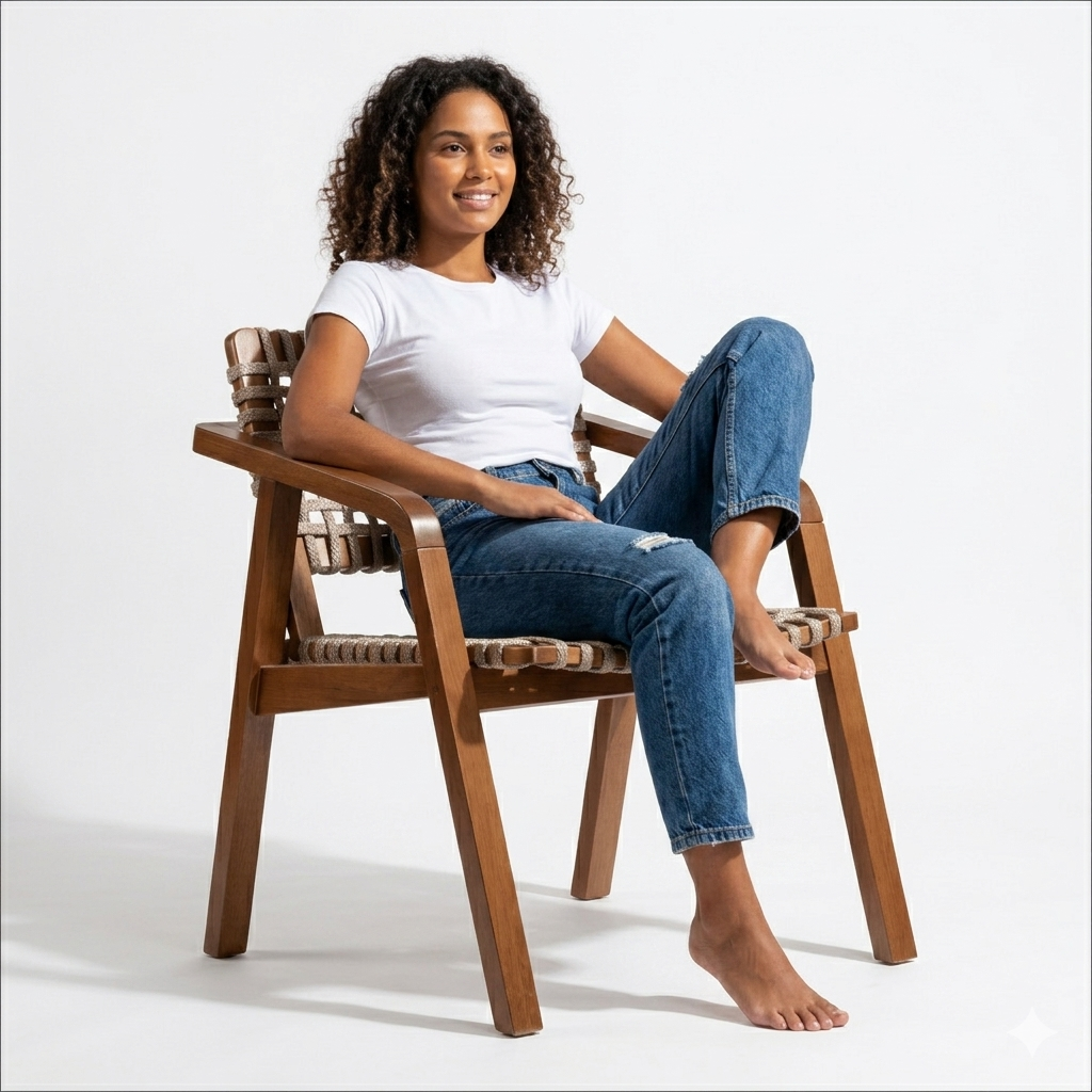 Poltrona Amores em corda náutica personalizável