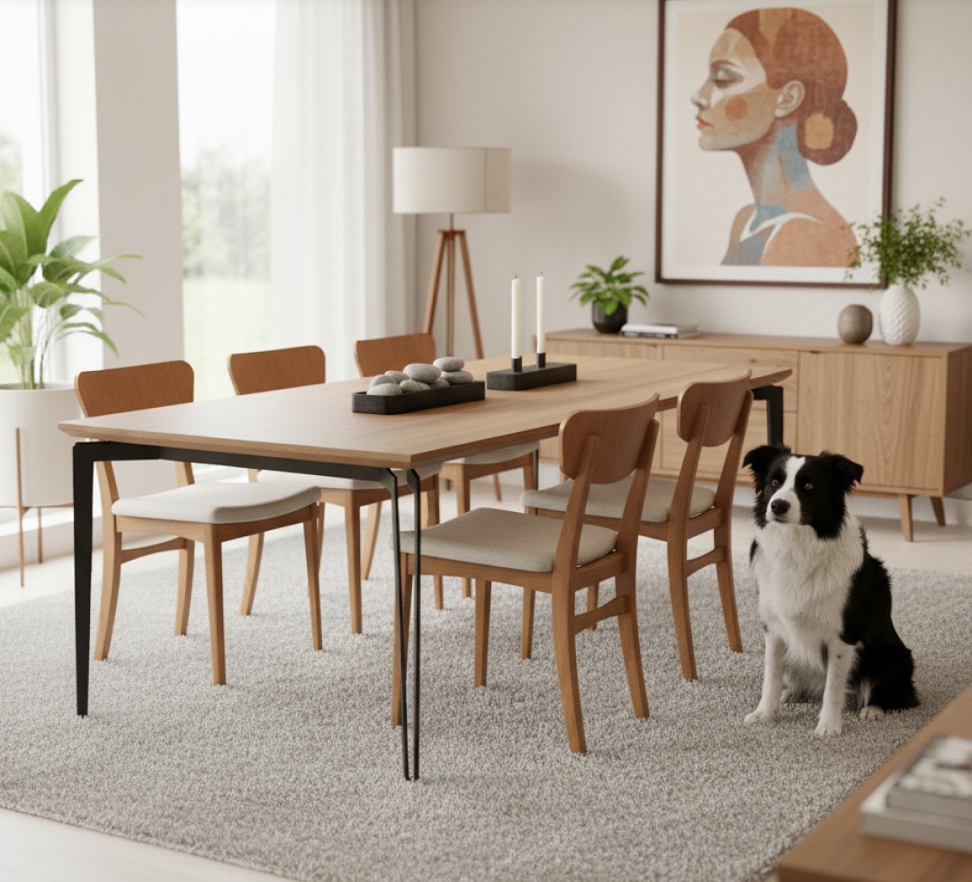 Mesa Veronese com bordas chanfradas