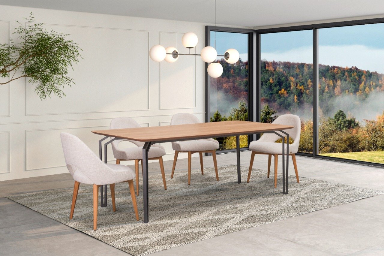 Mesa Veronese com bordas chanfradas