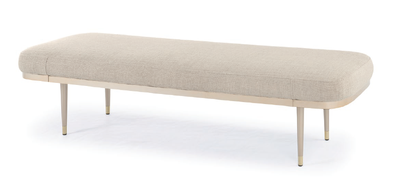 Banco Less Escal personalizável estofamento e base Inox