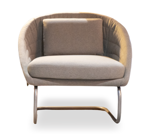 Poltrona Concha Design Orgânico Base Aço Carbono