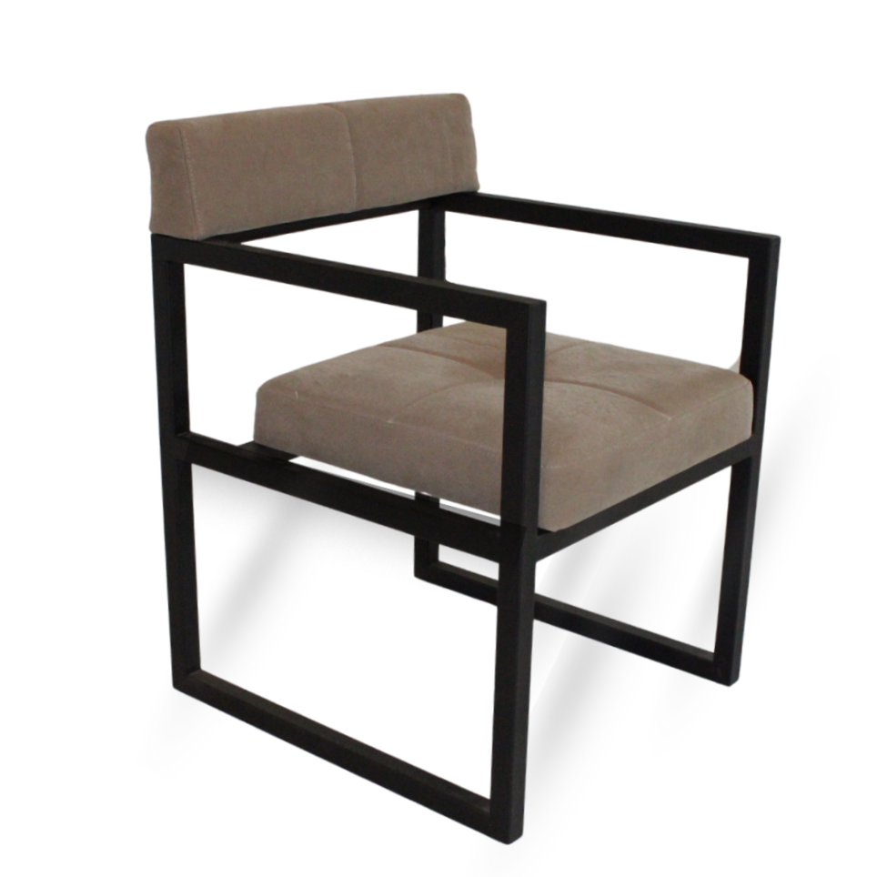 Cadeira Malibu Personalizável Studio BRO - Design Contemporâneo em Aço Carbono