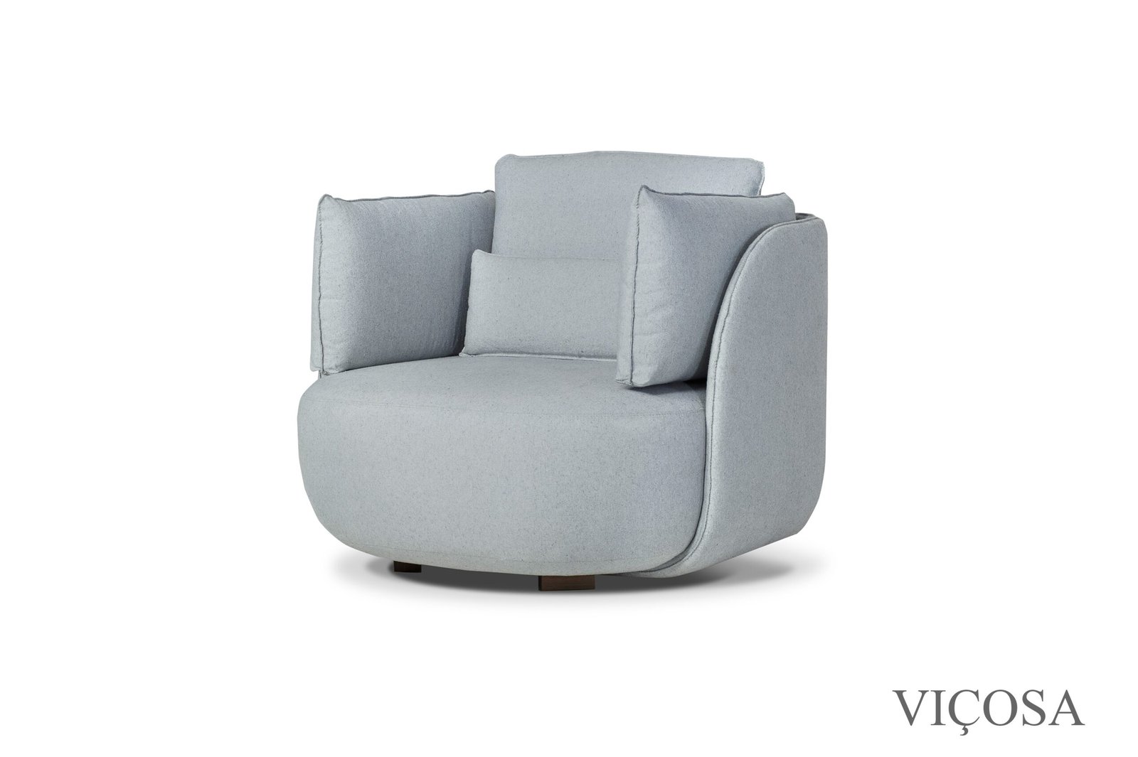 Poltrona Viçosa com Design Orgânico e Base Giratória Opcional