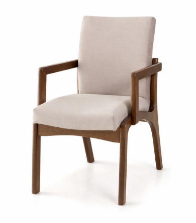 Cadeira Classic com braço personalizáveis madeira e revestimento