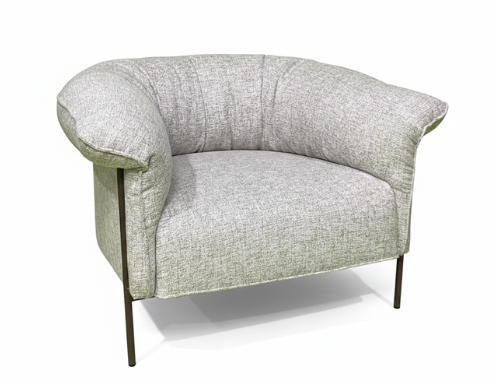 Poltrona Aconchego com Base em Aço Carbono - Design Envolvente