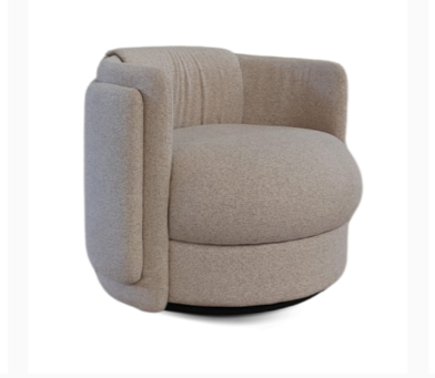 Poltrona Lia Giratória com Base Preta - Personalizável