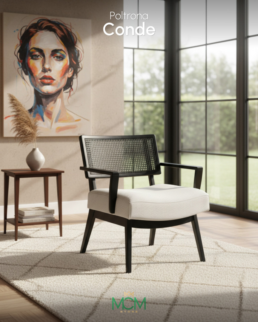 Poltrona Conde em Tela Natural