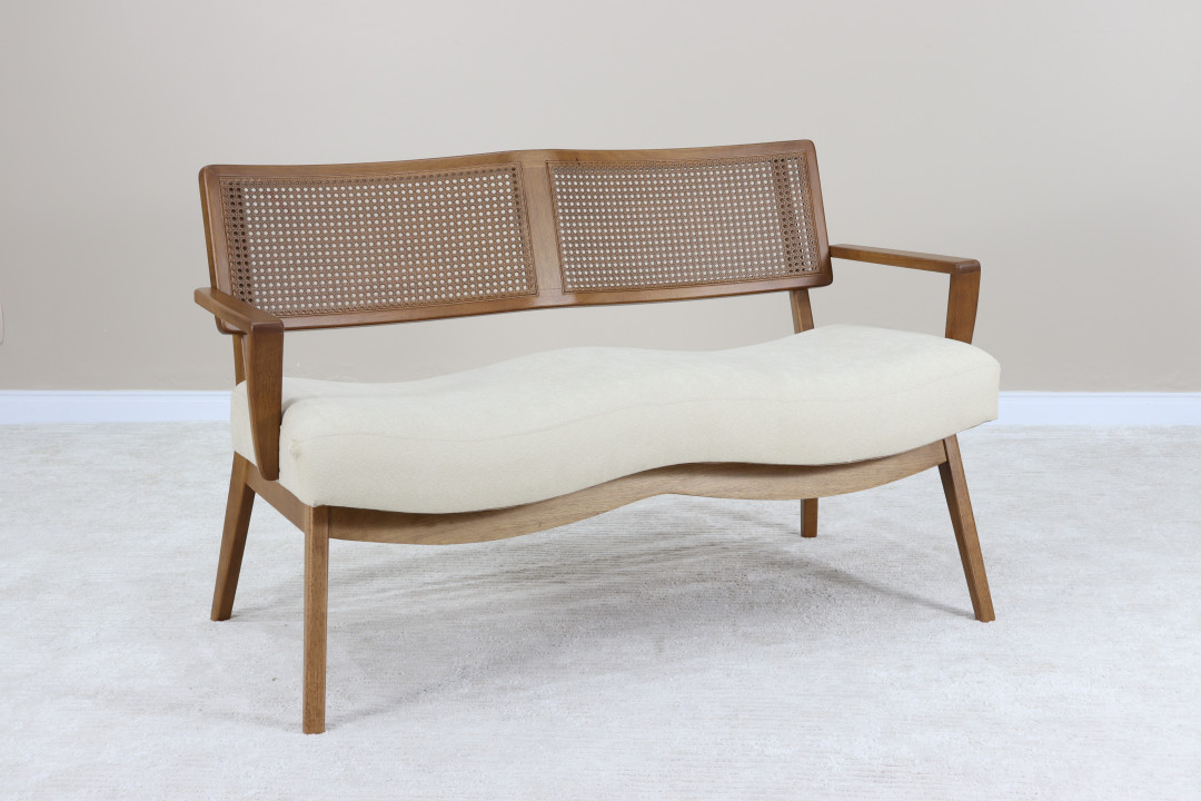 Sofá Conde 2 Lugares Tela Natural