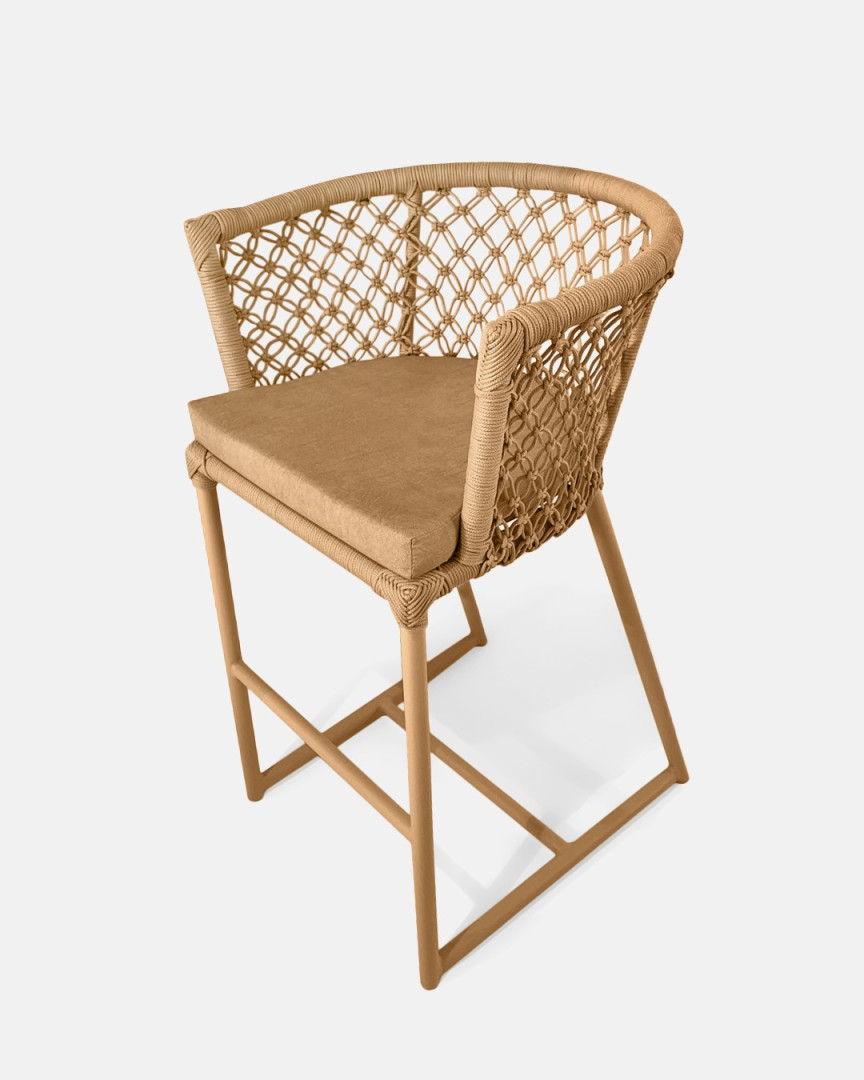 Banqueta Leblon em Corda Náutica e alumínio