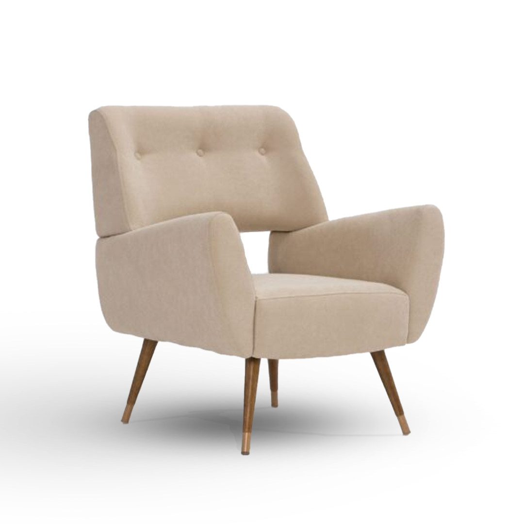 Poltrona Alice Personalizável - Design Art Deco em Madeira Maciça