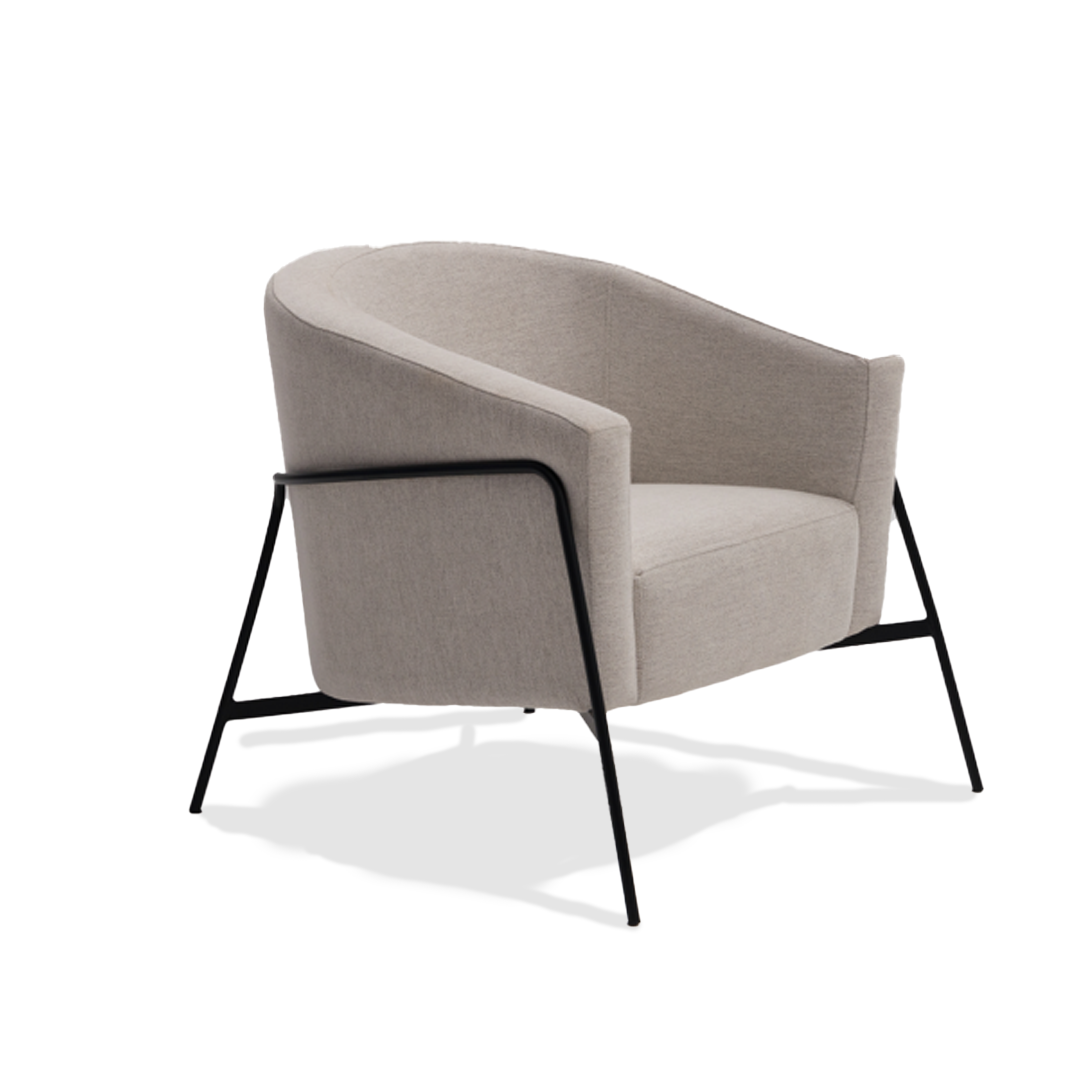 Poltrona Manilla - Design Moderno com Estrutura de Madeira Maciça