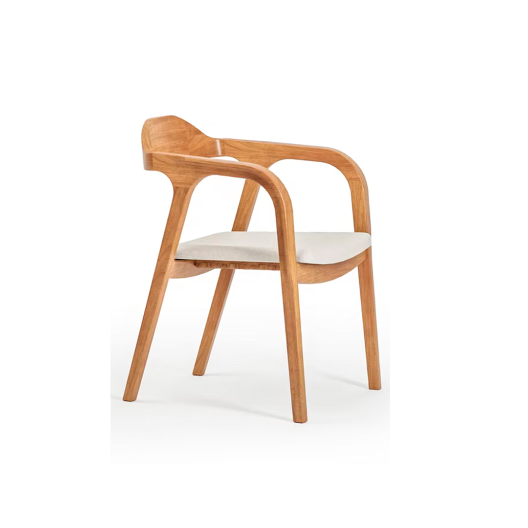 Cadeira Astom personalizáveis madeira e revestimento