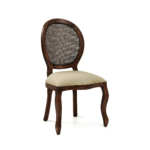 Cadeira Medalhão Luiz XV personalizável madeira e revestimento