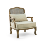 Poltrona Medalhão Luiz XV com opções de personalização