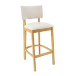 Banqueta Laura personalizável madeira e revestimento