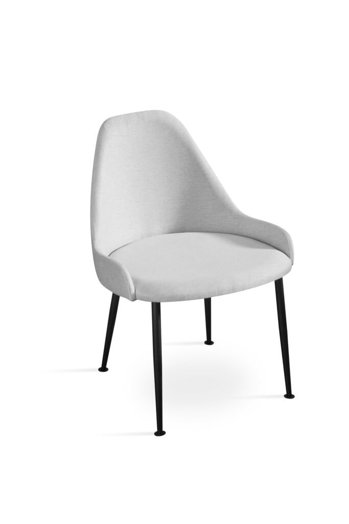 Cadeira Isís em aço carbono mesa de jantar