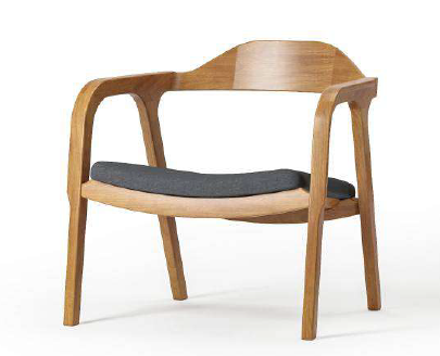 Poltrona Astom personalizável madeira e revestimento