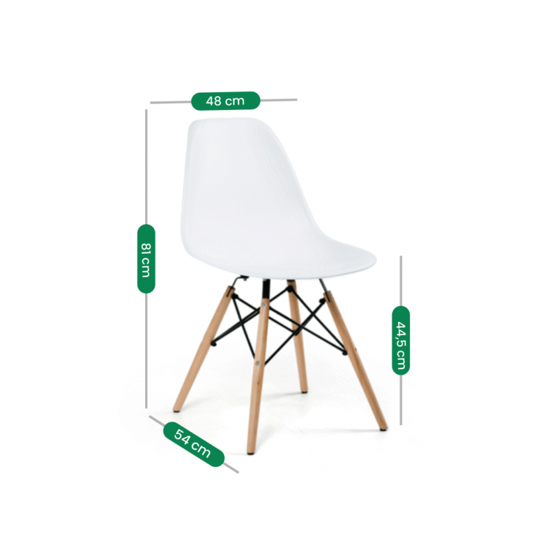 Cadeira Eiffel embalgem com 4 cadeiras - Imagem 2