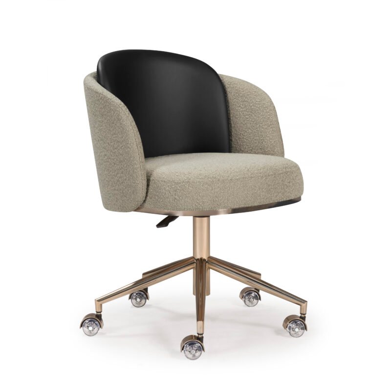 Cadeira Office Hug personalizável revestimento e base Inox