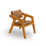 Poltrona Texas madeira Ipê Rosa de demolição