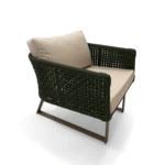 Poltrona Marina aluminio e corda náutica