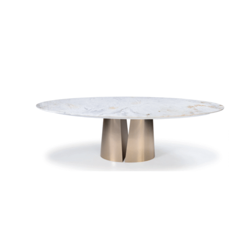 Mesa Fenda base aço Inox tampo personalizável