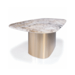 Mesa Stone Escal base Inox Golden com opções de tonalidades