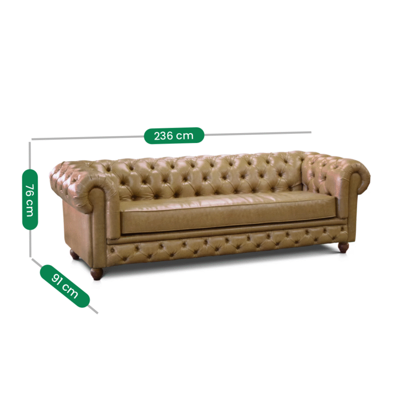 Sofá Maestro em couro Sherwood personalizável - Imagem 2