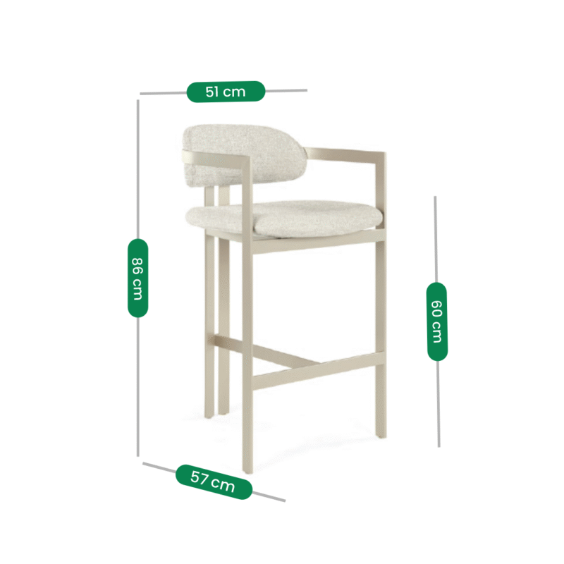 Banqueta Cloe Escal aço inox - Imagem 2