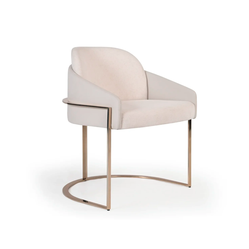 Cadeira Louise em aço Inox.