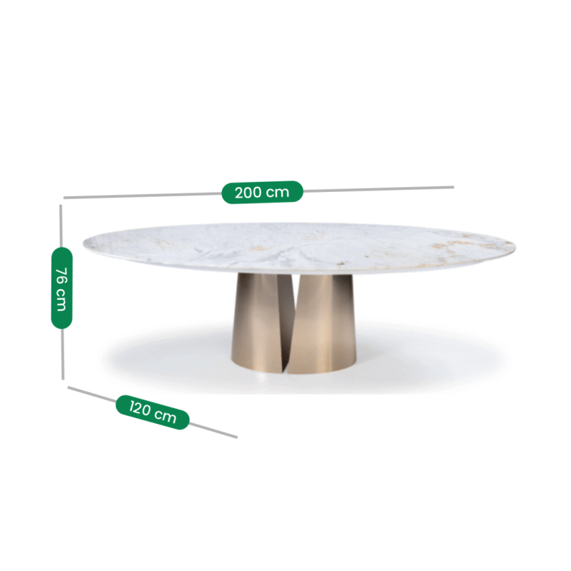 Mesa Fenda base aço Inox tampo personalizável - Imagem 2