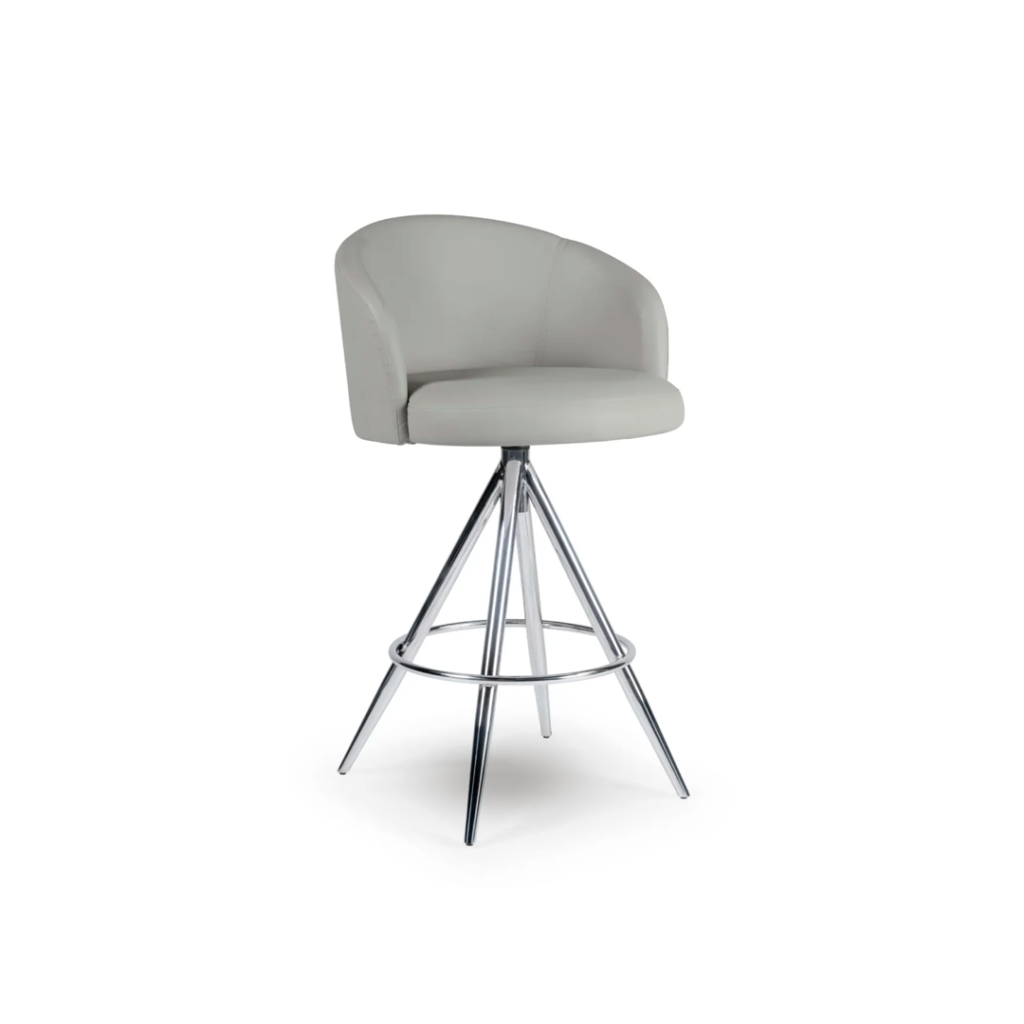 Banqueta Meg Escal giratória em inox