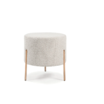 Puff Luck estofado em aço Inox